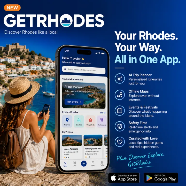 Κατέβασε την εφαρμογή GetRhodes για διακοπές στη Ρόδο σε iOS και Android